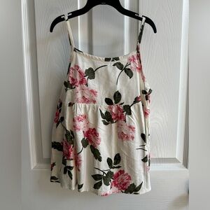 Old Navy girl’s sz. 8 white and pink floral tank top.